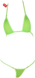 Women's Extreme Sexy Hot Silk Micro Bikinis Set Mini Thong Swimwear - Picture 1 of 13