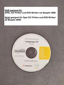 OPEL Sprachen Language CD für CD 70 Navi & DVD 90 Navi OPEL vor Baujahr 2008 - Bild 1 von 3