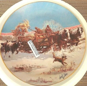 Winter Chores The American Farm Collection Lowell Davis Collectible Plate Decor - Picture 1 of 2