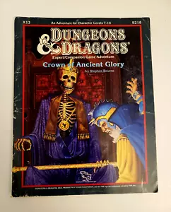 1987 D&D Dungeons & Dragons CROWN OF ANCIENT GLORY Adventure Module X13 9218 - Picture 1 of 11