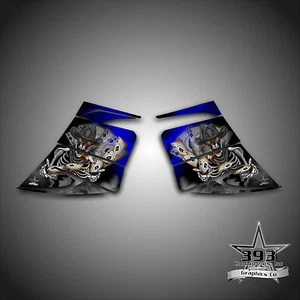 SKI-DOO REV MXZ SNOWMOBILE WRAP GRAPHIC SIDE PANEL DECAL 03-07 OUTLAW BLUE - Bild 1 von 1