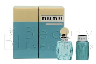 Juego de regalo de 2 piezas Miu Miu L'Eau Bleue de Miu Miu 3,4 oz EDP + 3,4 oz B/L nuevo en caja para mujer Foto 1 de 3