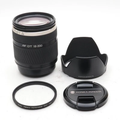 [Near Mint/W:Hood] KONICA MINOLTA Lens AF DT Zoom 18-200mm F/3.5-6.3 from Japan - Image 1 of 4