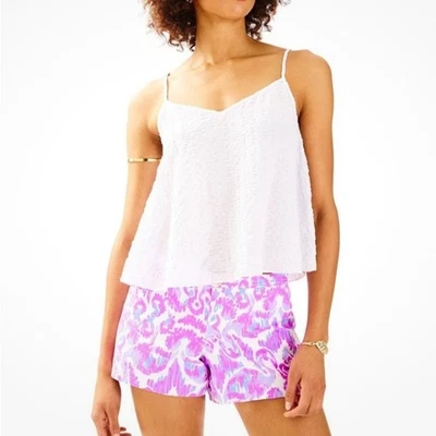 Lilly Pulitzer 100% Cotton Adie Short Shorts Amethyst Beach Bathers Womens 0 EUC - Image 1 of 4