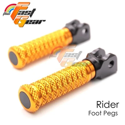 For Yamaha XJR 1300 SP 04-12 11 10 09 08 Gold Front Foot Pegs Motorcycle M-Grip — 第 1/4 张图片