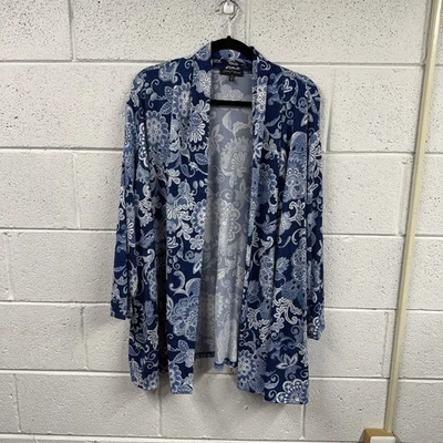 Cárdigan marca Slinky para mujer 3X frente abierto manga 3/4 cachemira cortina oficina EE. UU. Foto 1 de 4