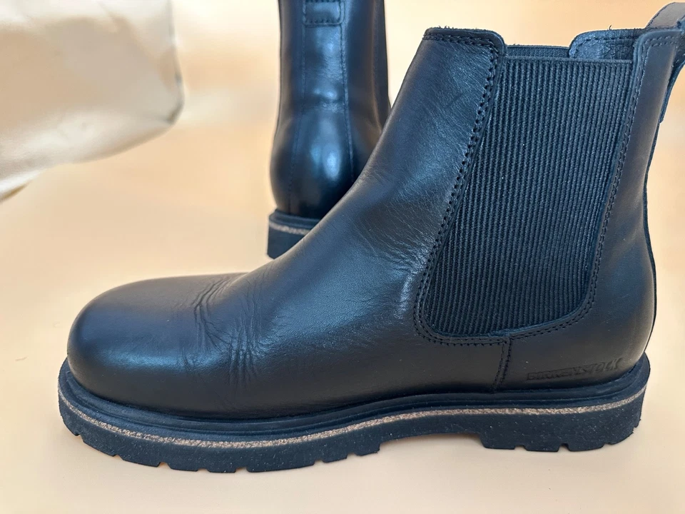 Birkenstock Highwood Chelsea, Botas de Cuero Negras - Talla 41 - Negras Foto 1 de 4