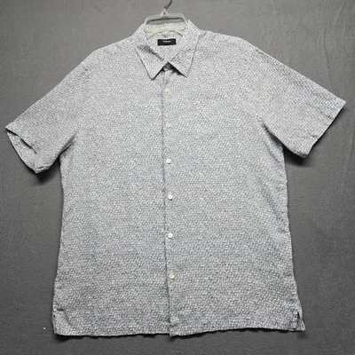 theory mens button up linen shirt size xl - Image 1 of 4