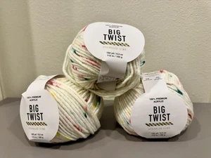 ** Lot Of 3 ** Big Twist Sprinkled Icing Favorite Sweater, 5.3 Oz 122 Yds Ea NEW - Picture 1 of 4