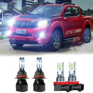 For 2005-2019 Nissan Frontier - LED Headlight High Low Beam Fog Light Bulbs - Picture 1 of 13