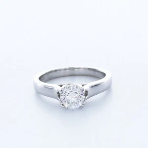 KLASSISCHER SOLITÄRRING 1,2 KT LABORGEFERTIGTER DIAMANT D/VVS2 RUNDSCHLIFF 14 K GOLD KRAPPEN - Bild 1 von 4