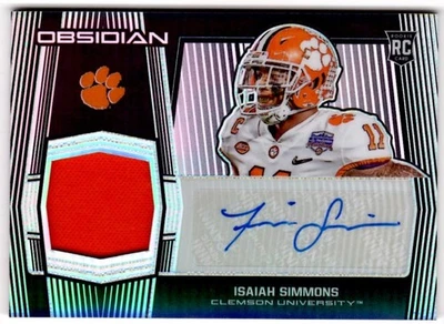 2020 Panini Obsidian Draft Picks Jersey Autographs #17 Isaiah Simmons/30 - Image 1 of 2