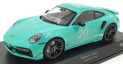 Minichamps 1/18 Scale Diecast 155 069175 Porsche 911 Trubo S 2021 Green - Image 1 of 4