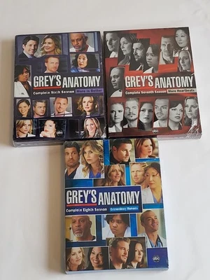 Greys Anatomy Complete Season 6. Season 7  & Season 8 - NEW - Image 1 of 4