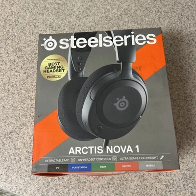 SteelSeries Arctis Nova 1 Noise-Cancelling Premium Wired Gaming Headset - Black - Image 1 of 4