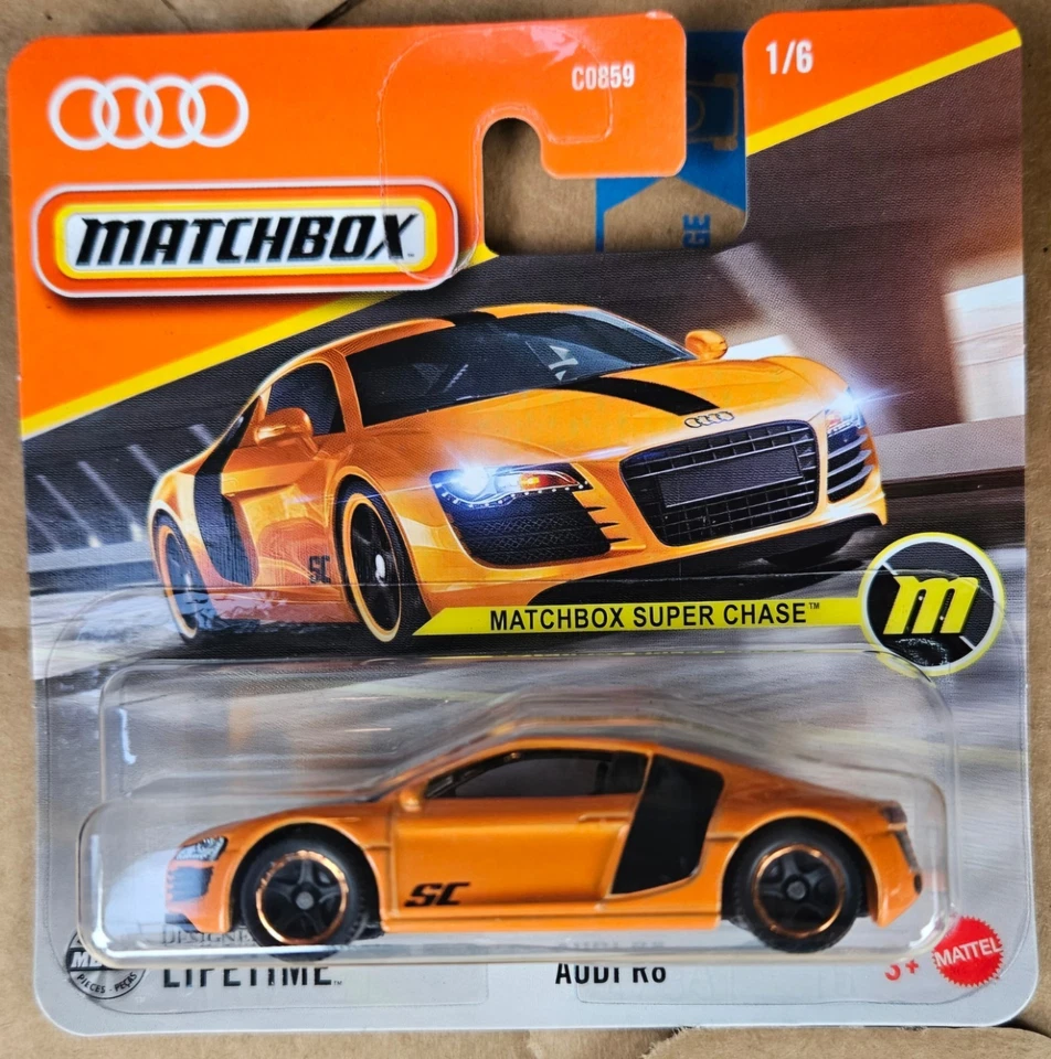 Matchbox Audi R8 Super Chase JBT24 Nr. 1/6 Orange 1:64 - Bild 1 von 1