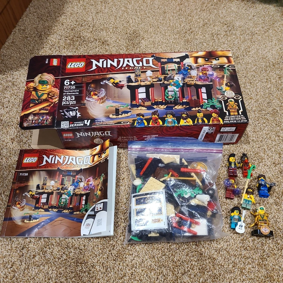 Lego Ninjago Legacy 71735 Tournament Of Elements 6 Minifigures.  99% Complete  - Image 1 of 2