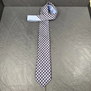 Tommy Hilfiger Purple Plaid Mens Tie 100% Silk 60 x 3.25 Necktie - Picture 1 of 14