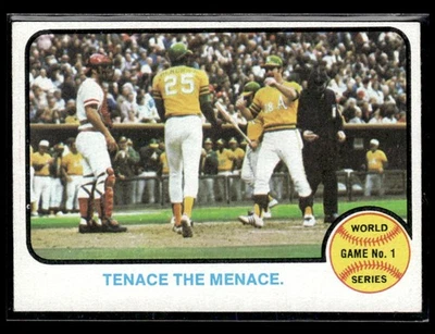 1973 Topps World Series Game No. 1: Tenace the Menace #203 - Image 1 of 2