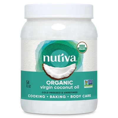 Aceite de coco virgen orgánico, sin refinar, 54 onzas Foto 1 de 4