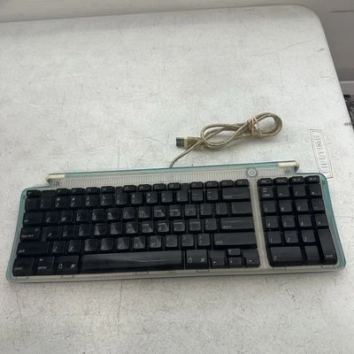 Apple USB Keyboard M2452 Bondi Blue Cleaned & Tested - Image 1 of 4
