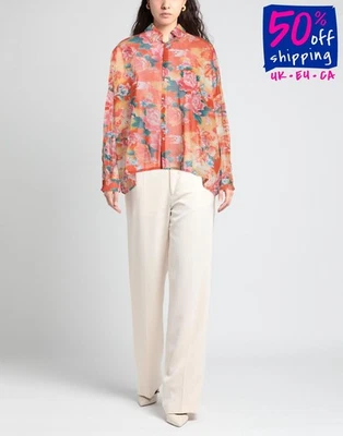 PVP €753 JUNYA WATANABE COMME DES GARCONS Camisa Grande Talla S Floral Foto 1 de 4