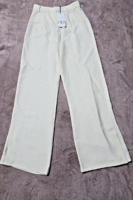 Pantalones de traje para mujer Zara blanco roto talla XS Foto 1 de 4