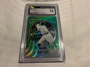 2019 Leaf Metal Babe Ruth Collection #43 Babe Ruth Green Wave CGC 10 Gem Mt /7 - Picture 1 of 2
