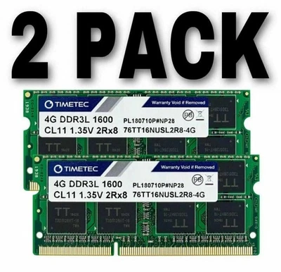 Timetec Hynix IC 8GB Kit (2x4GB) DDR3L 1600MHz PC3L-12800 Non ECC Unbuffered ... - Image 1 of 4