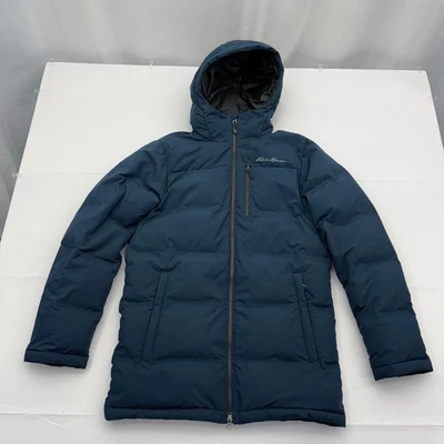 Eddie Bauer Glacier Peak Down Parka Jacket Mens Small Seamless Puffer Blue - Image 1 of 4