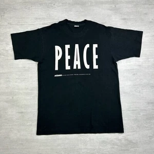 Vintage The Progressive Magazine Shirt Adult Large Black Justice Peace Rights - Picture 1 of 6