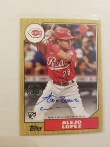 2022 Topps Series 2 1987 Topps Autograph Alejo Lopez RC #87BA-AL Auto Reds - Picture 1 of 2
