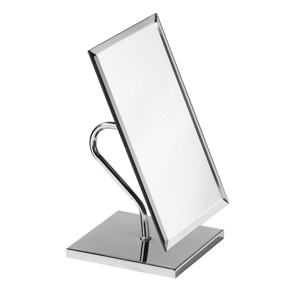 Rectangular Chrome Cosmetic Vanity Shaving Make Up Adjustable Table Top Mirror - image 1 of 1
