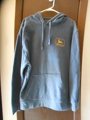 ADULTO UNISEX JOHN DEERE MANGA LARGA AZUL POLVORIENTO GRÁFICOS SUDADERA CON CAPUCHA TALLA L Foto 1 de 4