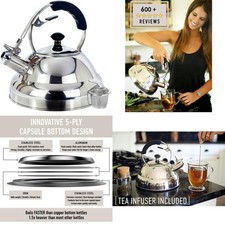 New listing
Tea Kettle - Surgical Whistling Stove Top Kettle Teapot With Layered Capsule Bot