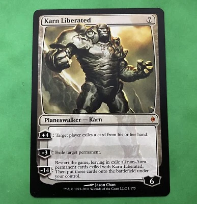 Magic the Gathering MTG Karn Liberated New Phyrexia 1/175 Mythic Nr Mint - Image 1 of 2
