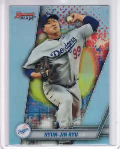 Hyun-Jin Ryu 2019 Bowman's Best Refractor #11 Los Angeles Dodgers - Picture 1 of 2