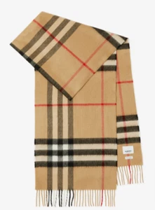 BURBERRY 8076576 CHECK CASHMERE SCARF ARCHIVE BEIGE - Picture 1 of 1