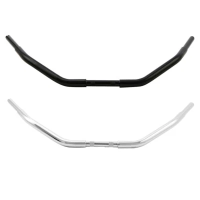 Manillar de barra de elevación de 3,5" apto para Harley Softail Dyna Low Rider negro/cromo Foto 1 de 4