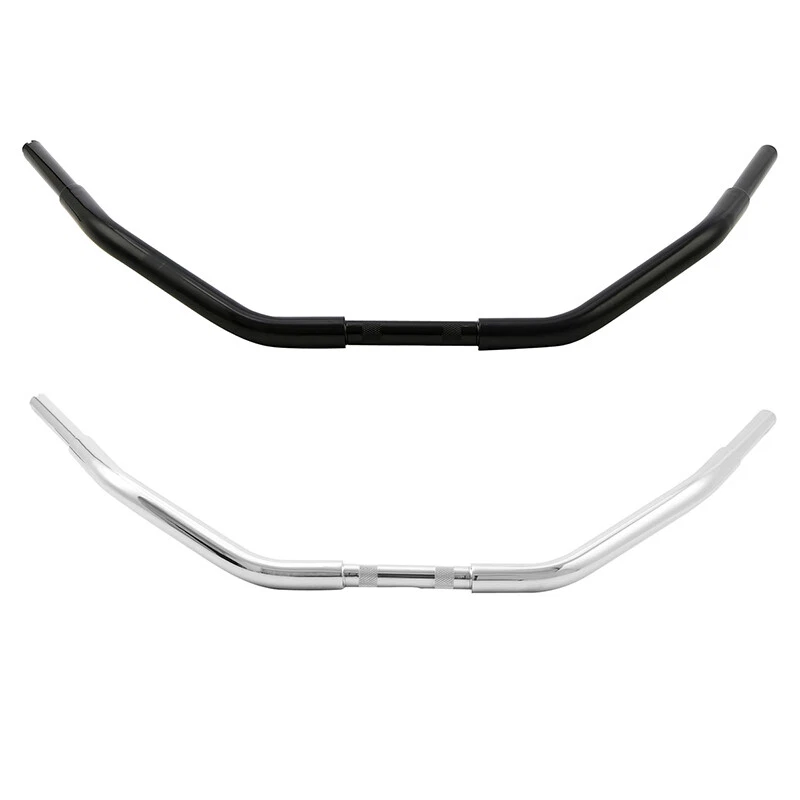 Manillar de barra de elevación de 3,5" apto para Harley Softail Dyna Low Rider negro/cromo Foto 1 de 4