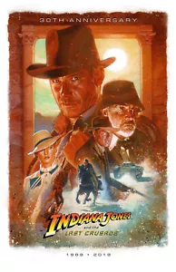 AA2169 Indiana Jones y la última cruzada película 1989 reparto completo póster de la película 11x17 - Imagen 1 de 9