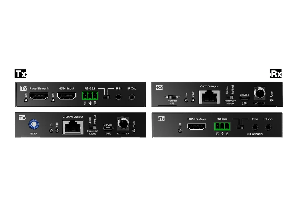 KD-X444LP 4K HDMI over CAT5e/6 Extender Set with Power over CAT/HDMI Pass Thru - Image 1 of 1