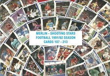 MERLIN - SHOOTING STARS 1991/92 FOOTBALL CARDS  107 - 213 Pick Your Cards (OF02)
