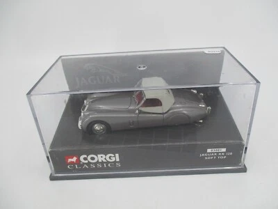 AV215 CORGI CLASSICS 1/43 1:43 JAGUAR XK 120 SOFT TOP REF 03001 GRIS - Photo 1/4