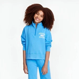 Girls' Art Class Quarter Zip Sweatshirt "SYRACUSE" Royal Blue Size Small NWT - Picture 1 of 3