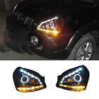 For Hyundai Tucson 2005-2009 Black Front Left Right Headlight Assembly Replace