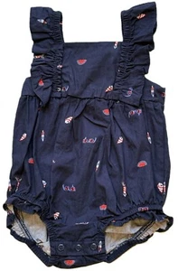 New Carter's One Piece Patriotic Sunsuit Bubble Romper Outfit Size 6 mo NWT - Picture 1 of 2