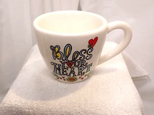 Bless Your Heart Laurie Veasey Our Name is Mud Coffee Mug Cup Heart shaped - Picture 1 of 5