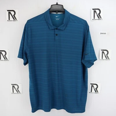 Nike Golf Dri Fit Polo Talla 2XL XXL Azul Teal Rendimiento Tenis Rugby SECO Foto 1 de 4
