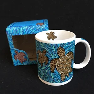 Hawaii Souvenir 11 oz Coffee Mug Sea Turtles Printed H-122 - Picture 1 of 5